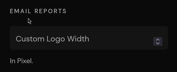 Email Report Logo Width